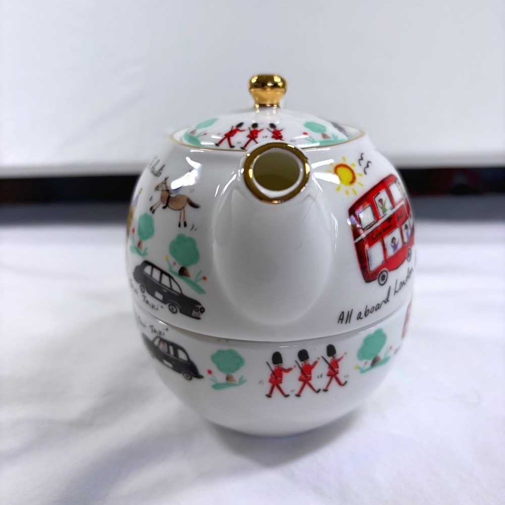 James Sadler London Travel Tea For One Stacking Teapot and Cup Set - Picture 15 of 16